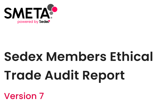 Oui, nous avons un rapport SEDEX – et c'est la référence SMETA à 4 piliers