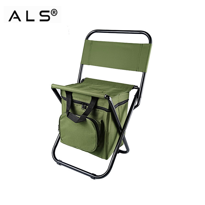Sedia da pesca pieghevole con borsa termica - Sedile pieghevole multi-spazio per pescatori