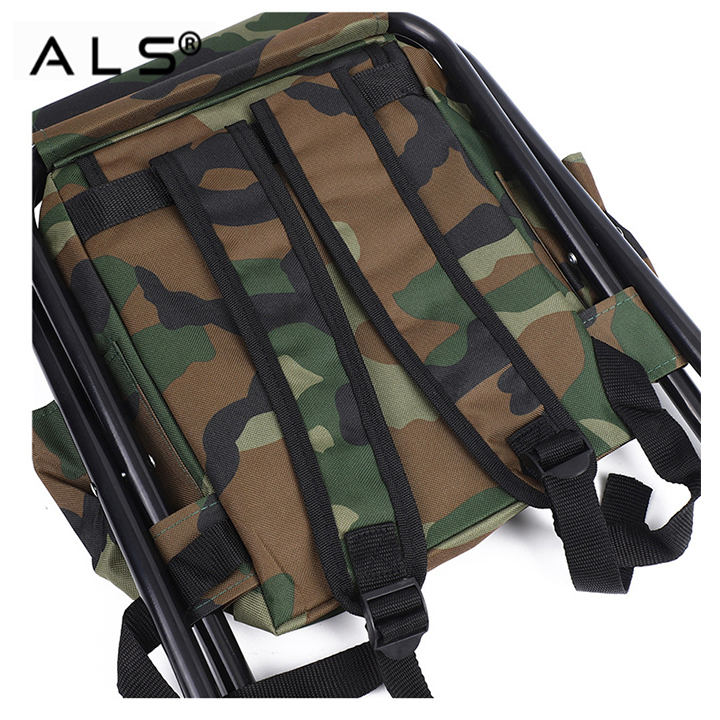 Foldable Fishing Chair with Integrated Backpack - Multi-Storage Seat for Fishing Trips