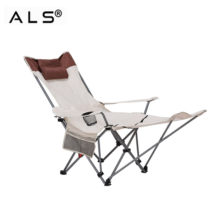 Cadeira de descanso dobrável e portátil - Espreguiçadeira multifuncional para camping e dias de praia.