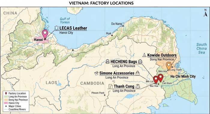 bag manufacturer China Vietnam