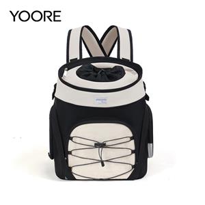 Ergonomic Mesh Back Pet Bucket Carrier, Foldable Design Hands-Free Pet Travel Backpack