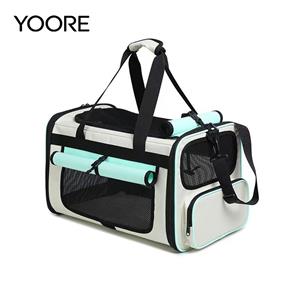Multi‑Opening Soft‑Sided Pet Carrier Bag, Foldable Ventilated Mesh Cat Dog Travel Tote