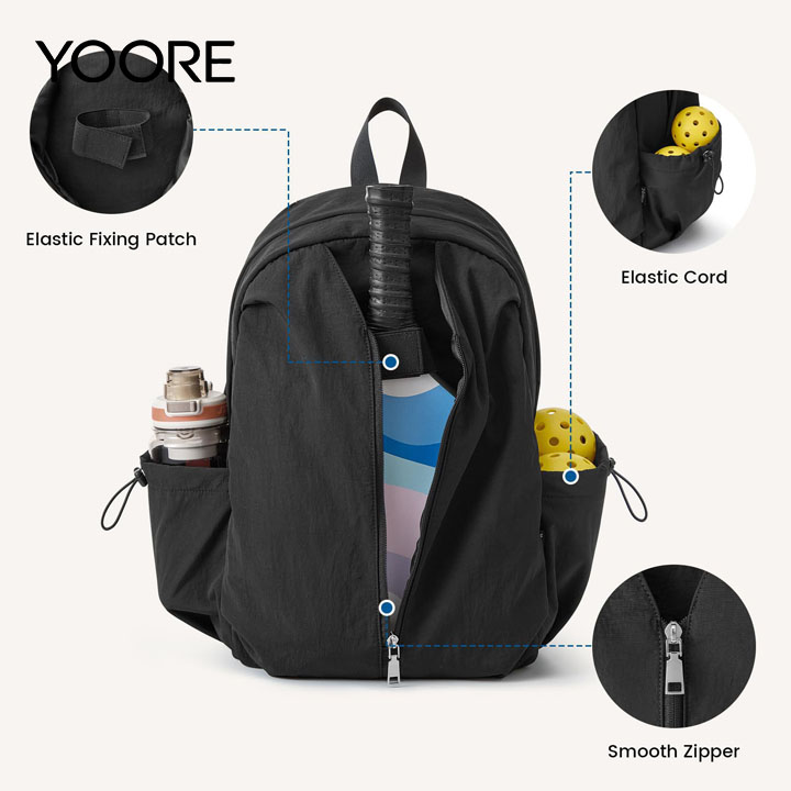 Lightweight Pickleball Backpack, Waterproof Pickleball Sports Bag for Pickleball Paddles, Balls & Daily Essentials