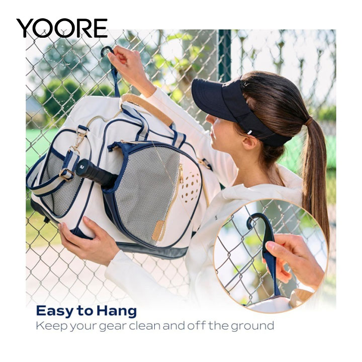 Pickleball Carry Tote Bag, Versatile Pickleball Gear Bag with Adjustable Shoulder Strap