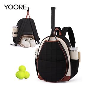 Lightweight Racket Backpack, Durable Pickleball Bag with External Racket Holder
