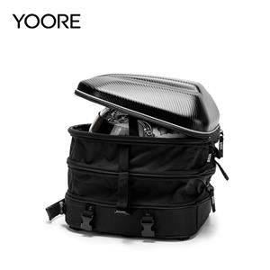 Waterproof Motorbike Helmet Backpack Hard Shell Expandable Motorcycle Storage Tail Bag