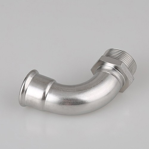 Stainless Steel German Standard Single-clamp Male Thread Elbow