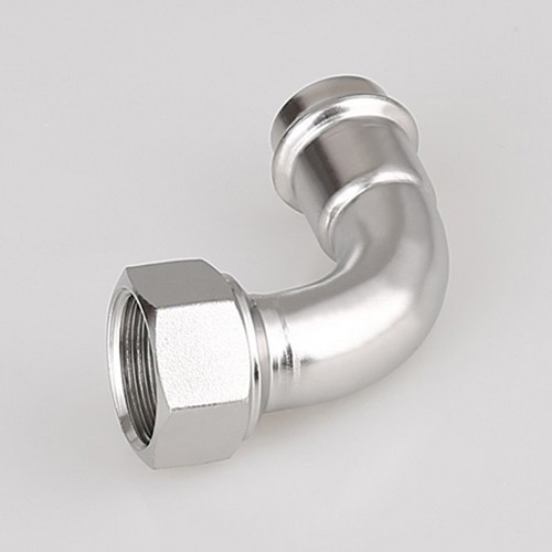 Stainless Steel National Standard Dual-clamp Female Thread Elbow