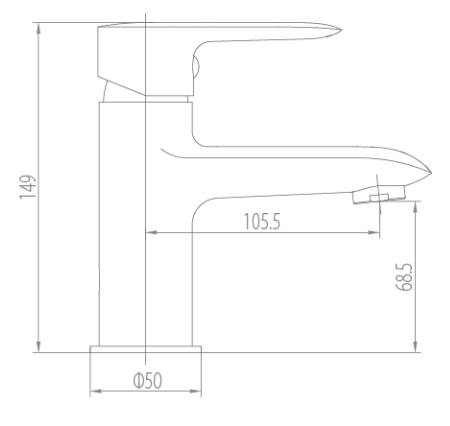 Single handle basin mixer 90943