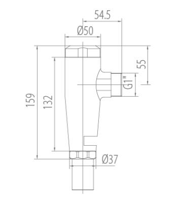 foot step flush valve 74002