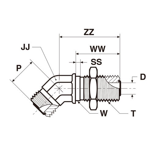 Schottverbindungen WNLO Schottverbindung 45 ° Winkel