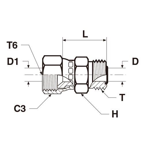 Adaptadores de conversión Conector de tuerca giratoria de conversión LOHMX6
