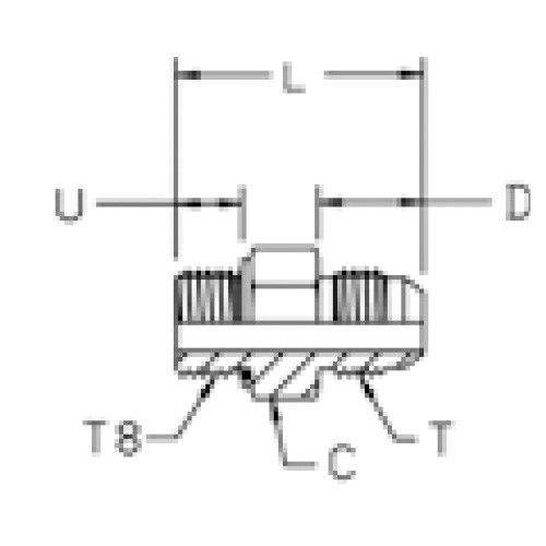 Conector de espárrago macho F8OMX métrico macho a tubo