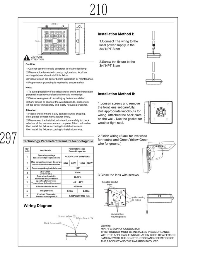 motion sensor led canopy light