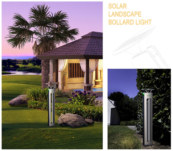 3w solar bollard lights