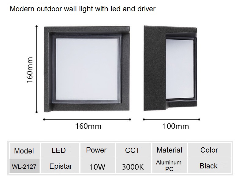 black cube wall lamps