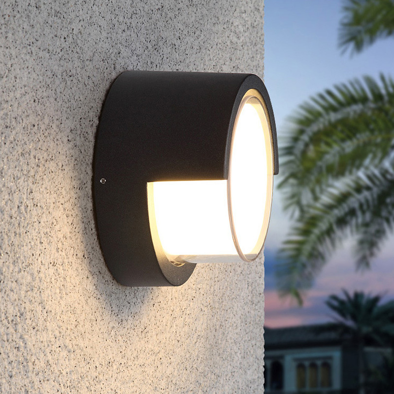 lámpara de pared moderna con luz led para exteriores