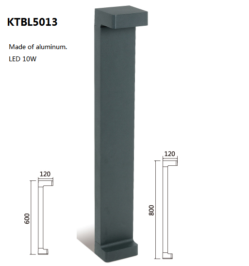 borne d'éclairage à led de jardin