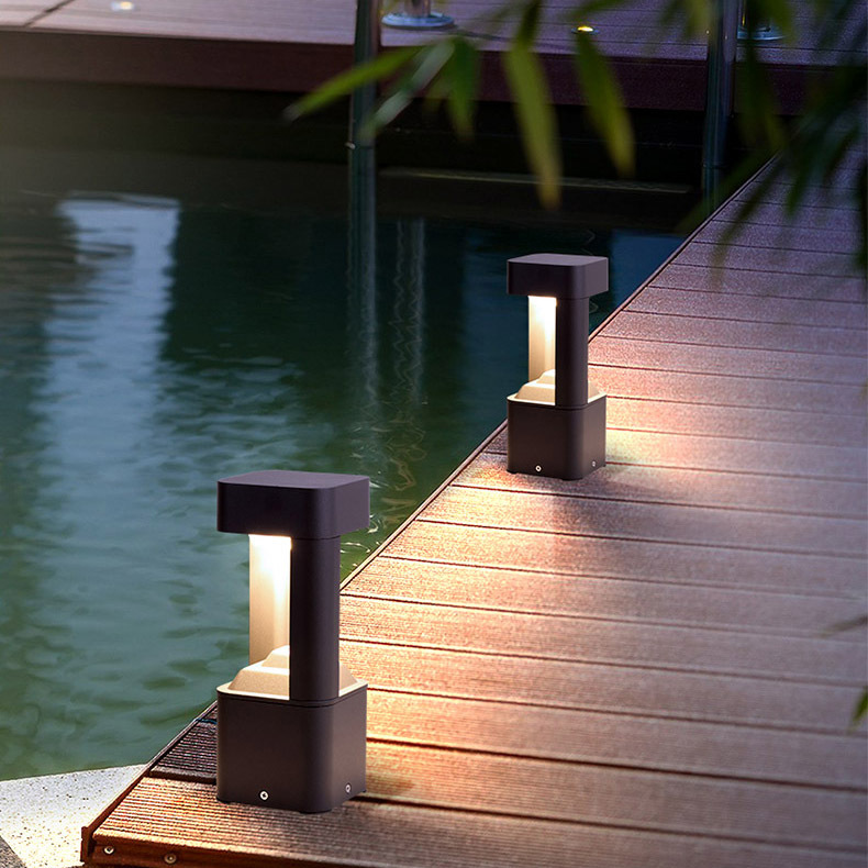 bollard LED moden coque en aluminium