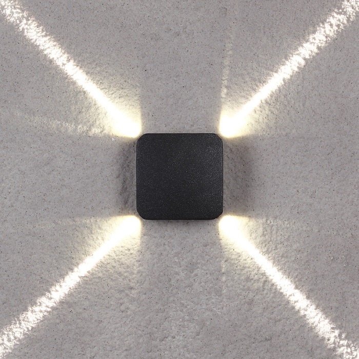 Square 4 ways light wall led lamp outdoor