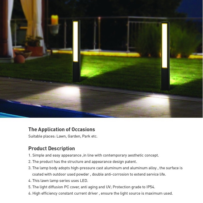 10W 12.5W outdoor led bollard light