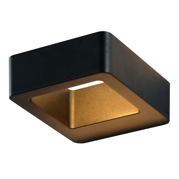 Outdoor IP65 square black wall lamp