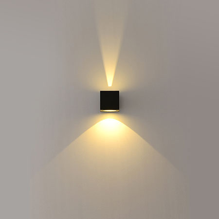 Up and down light ip65 led square wall lamp