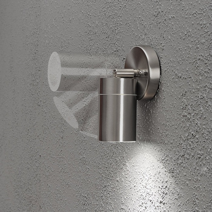 applique murale led en acier inoxydable