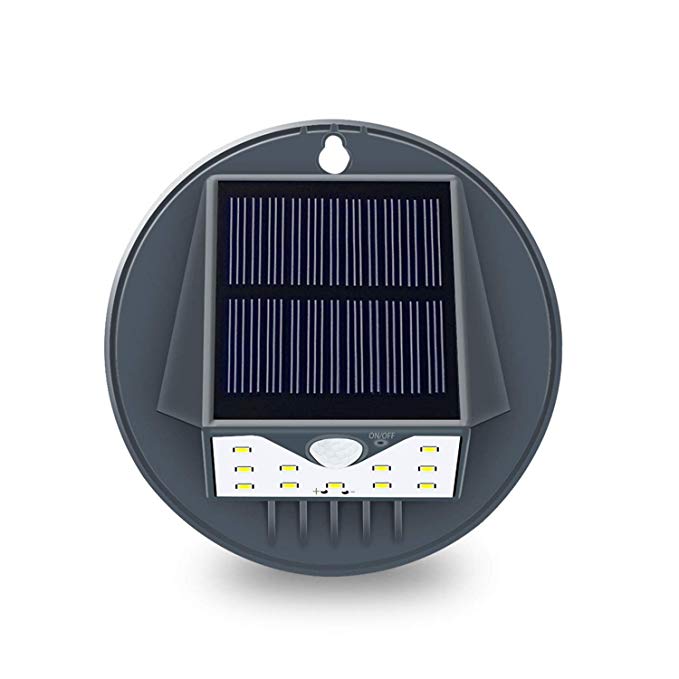 Aplique PIR com sensor de luz solar ABS