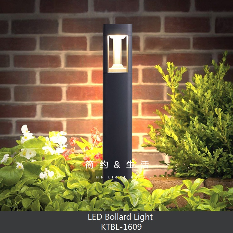 10w garden aluminium bollard light