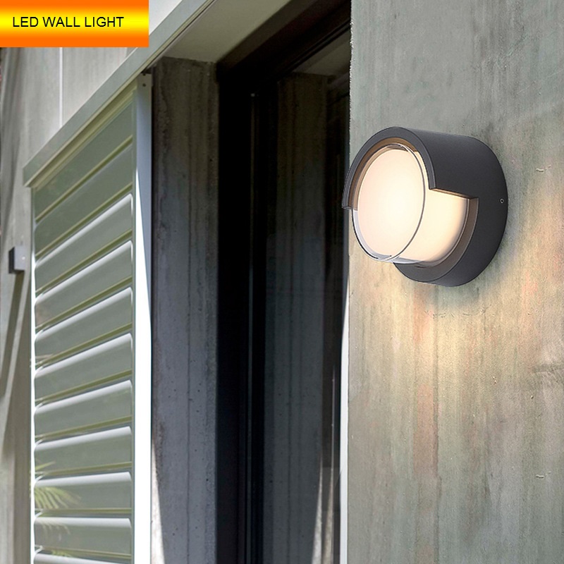 Round modern led outdoor light wall lamp