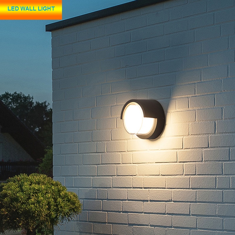 Round modern led outdoor light wall lamp