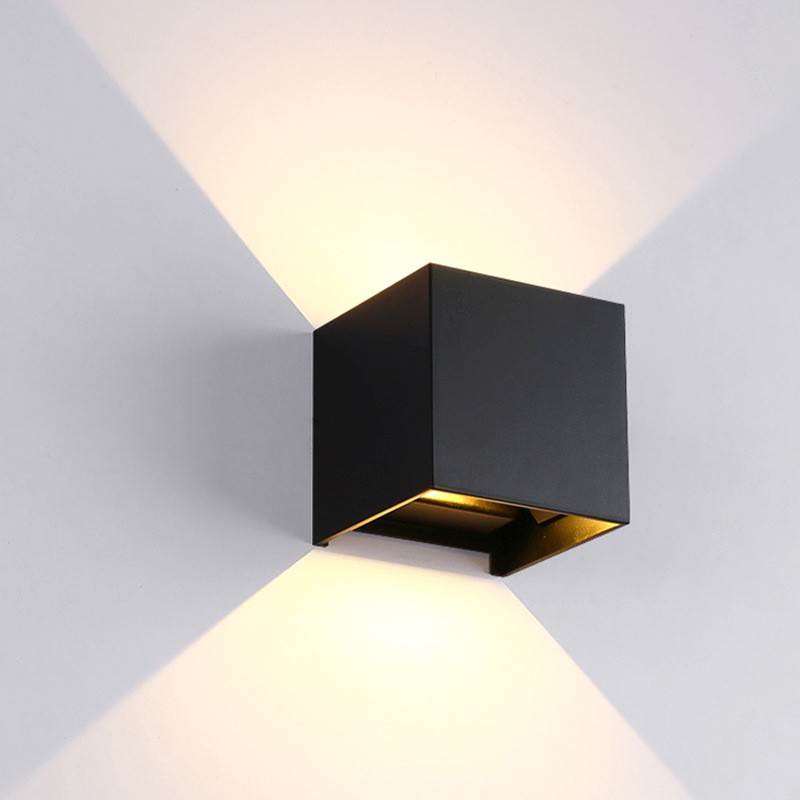 Cube dimmable or sensor led wall light