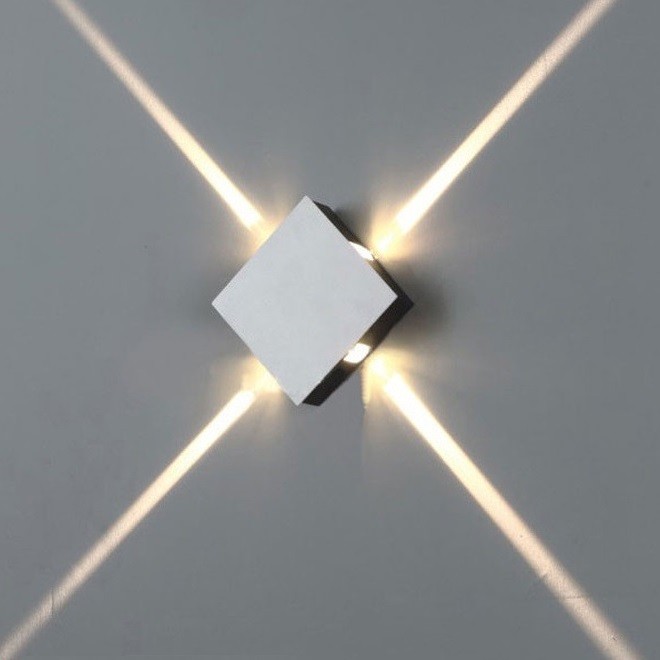 Aplique de pared interior led cuadrado 4w 12w