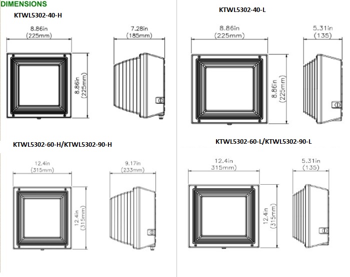 Luz led de copa de garagem listada ETL DLC