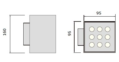 ip65 τετραγωνικό led φως