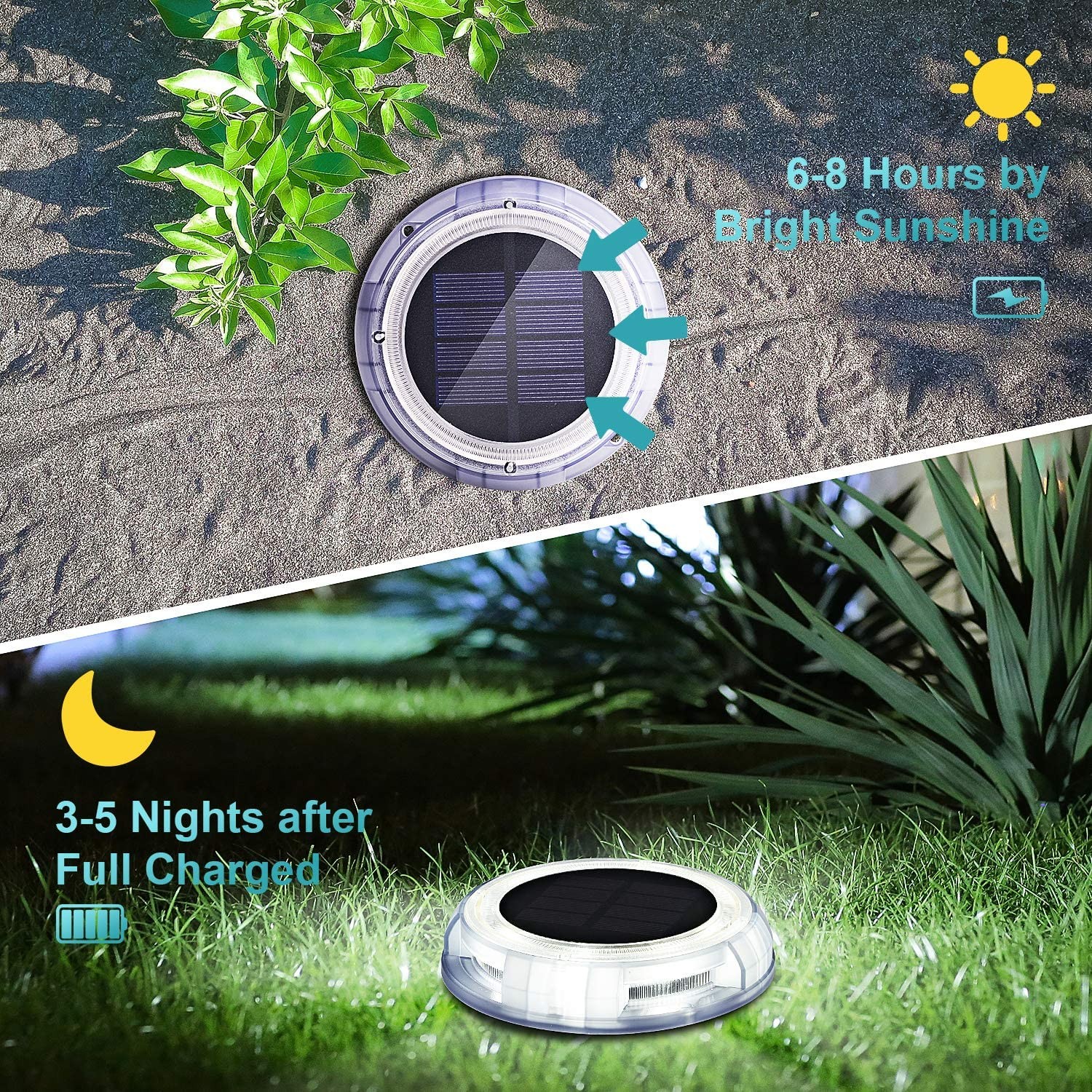 IP68 RGB led solar power garden light