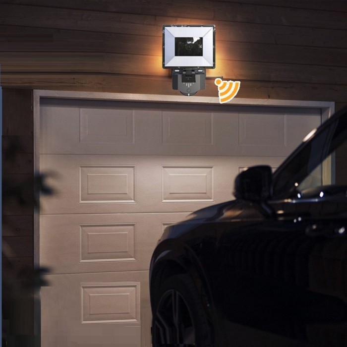 New solar 20W led garage light CCTV camera