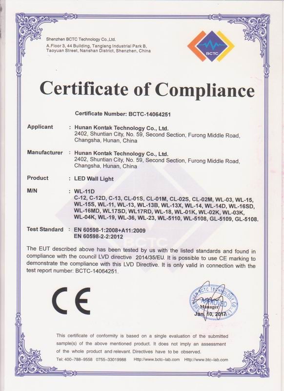 Verification of CE compliance