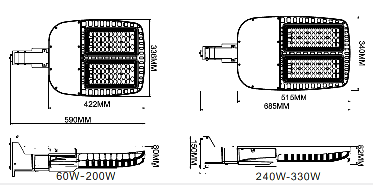 5 years Warranty 400w led street light