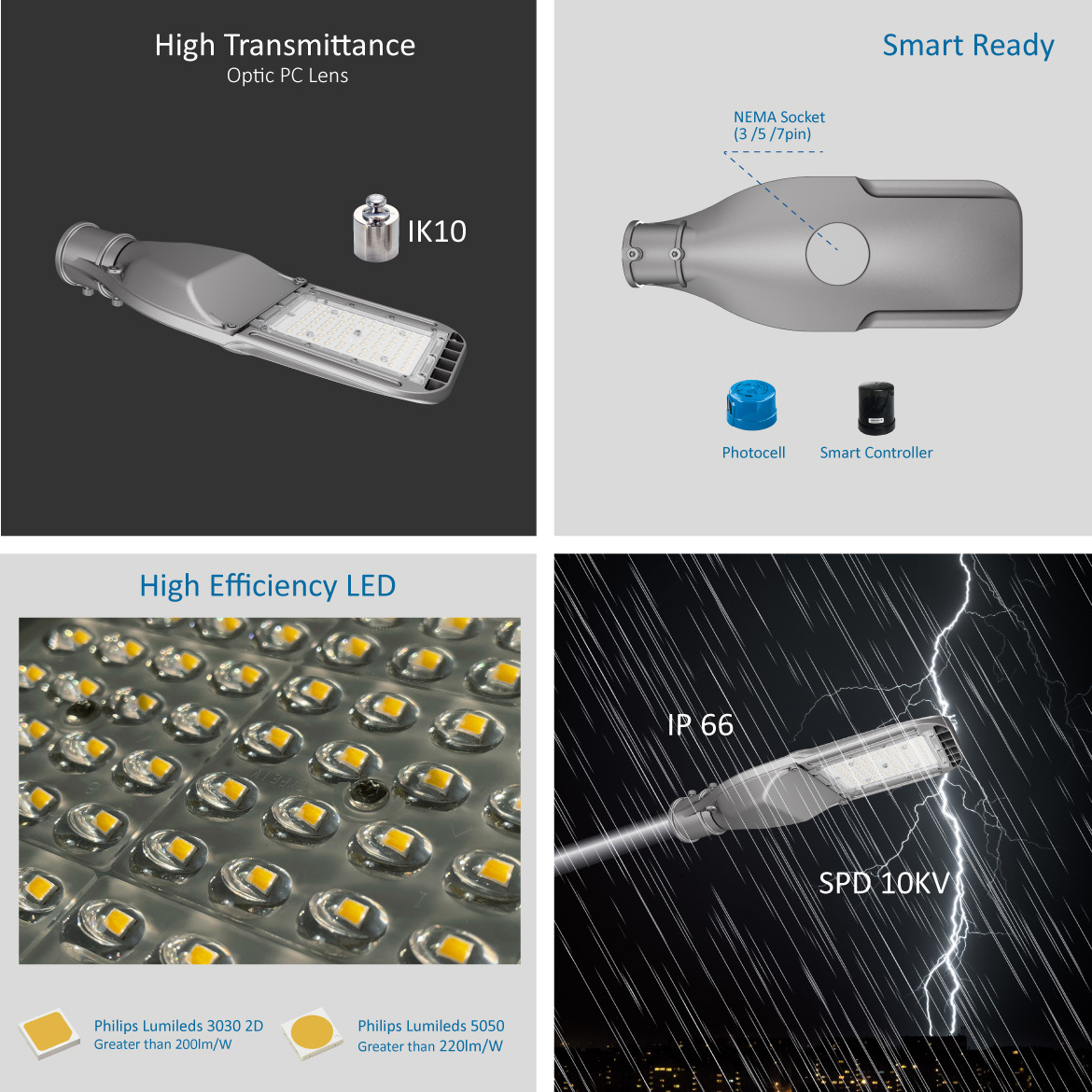 30W best selling Smart photocell led street lamp