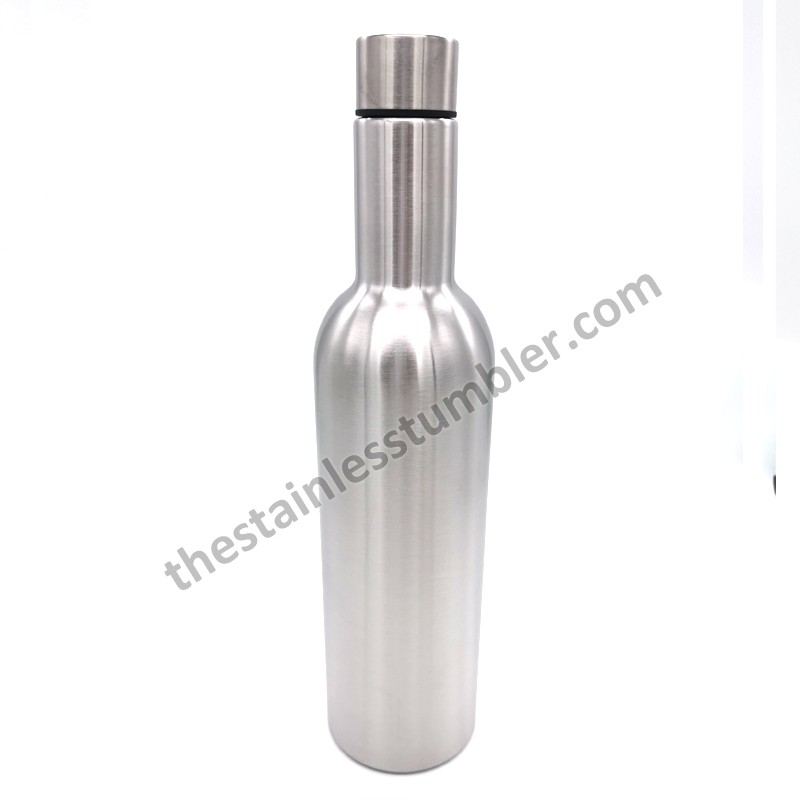 Stainless Steel Double Wall Vacuum Insulated 750ml Wine Bottles