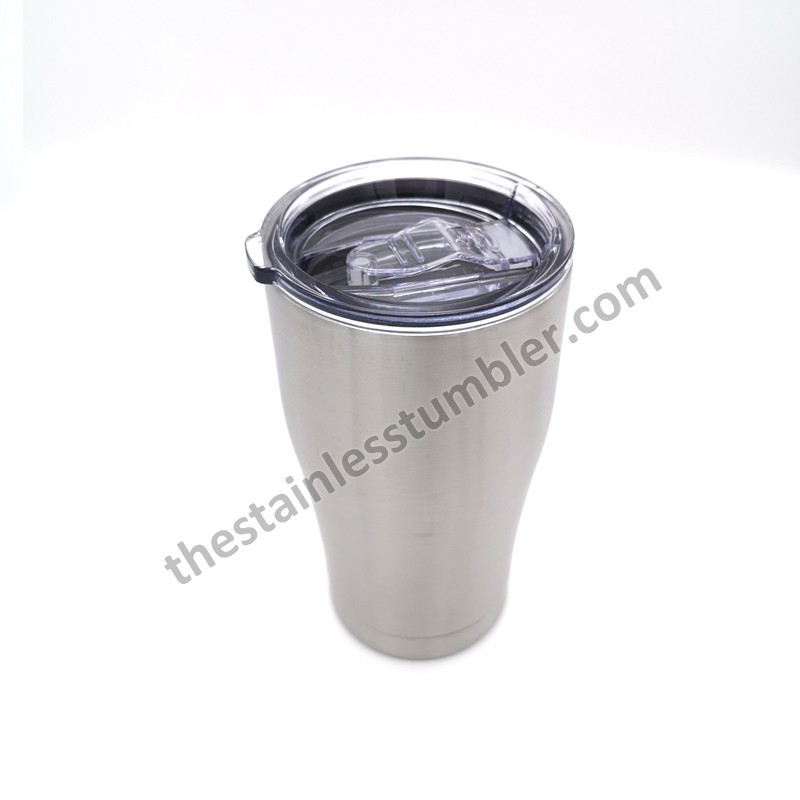 16oz Stainless Steel Curvy Curved Curve Tumbler With Lid