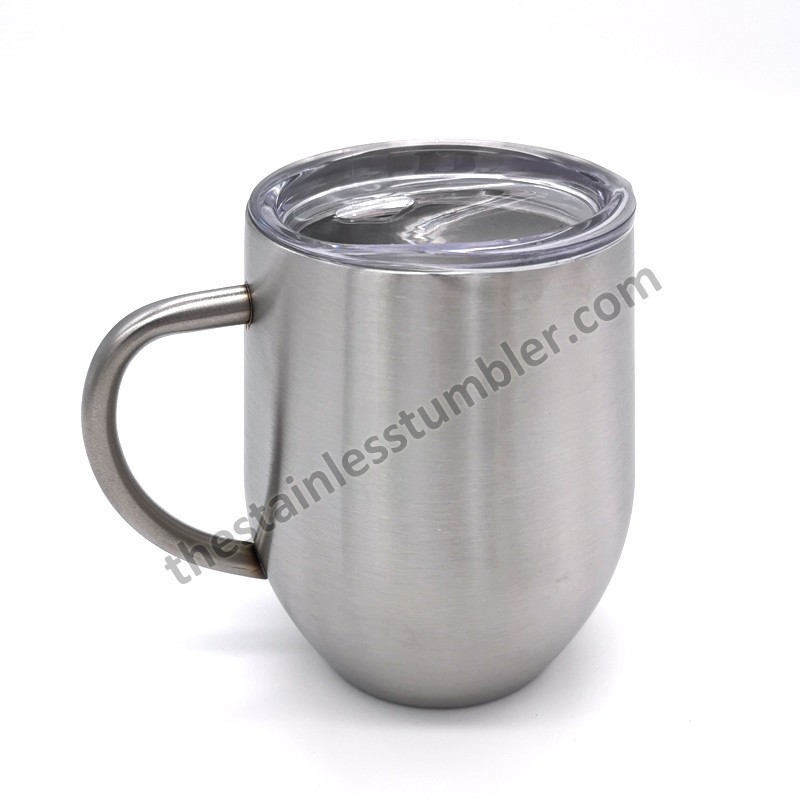 12oz Stainless Steel Egg Shape Coffee Mug Cup For Coffee