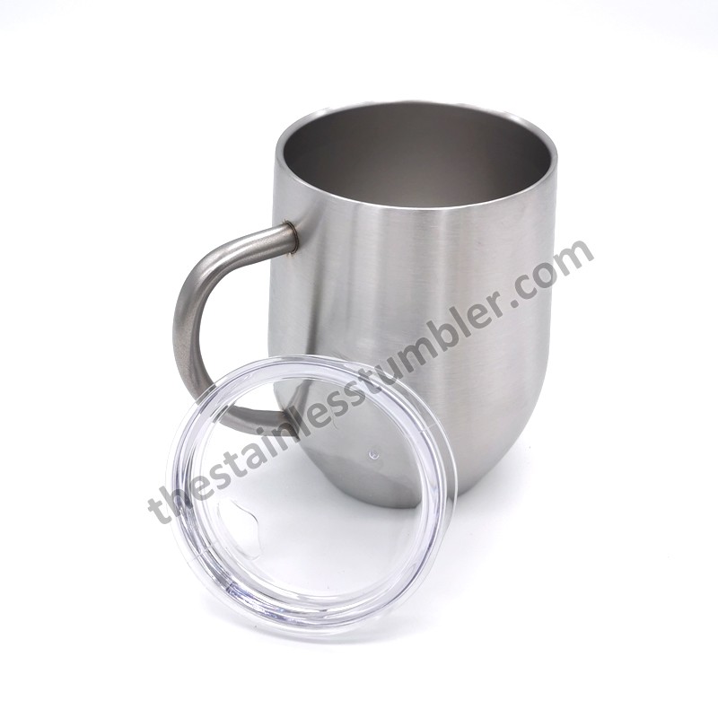 12oz Stainless Steel Egg Shape Coffee Mug Cup For Coffee