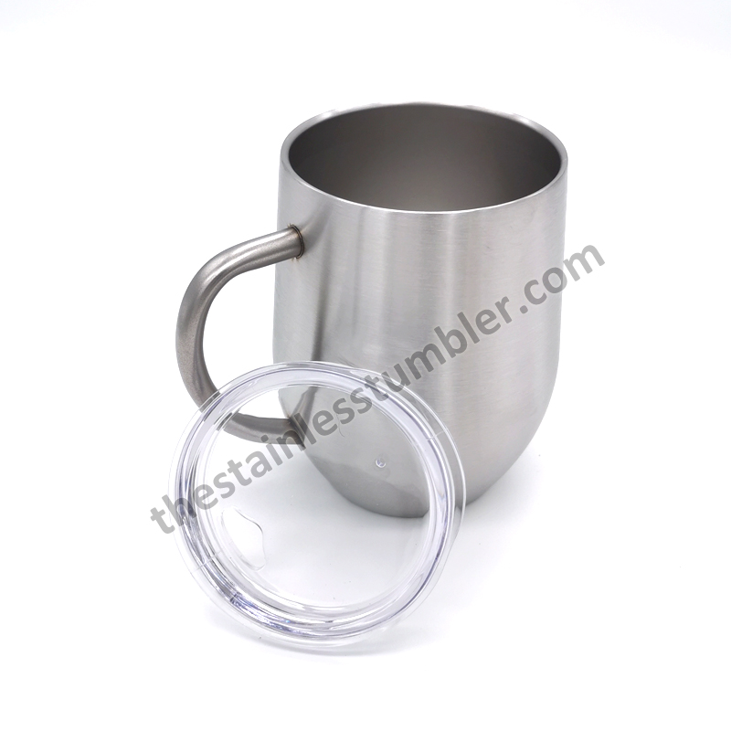 stainless steel egg shape coffee mug
