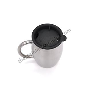 14 oz rustfrit stål dobbeltvægsisoleret kaffekrus Kaffekop med låg