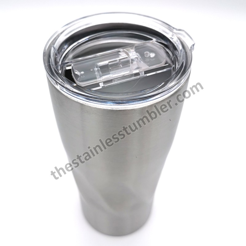 20oz Stainless Steel Twisted Twist Tumbler With Sliding Lid