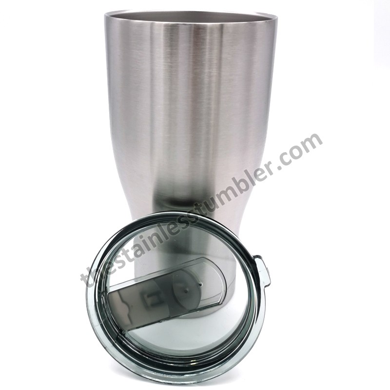 30oz stainless Steel Modern Curve Waist Shape Tumbler With Tinted Sliding Lid